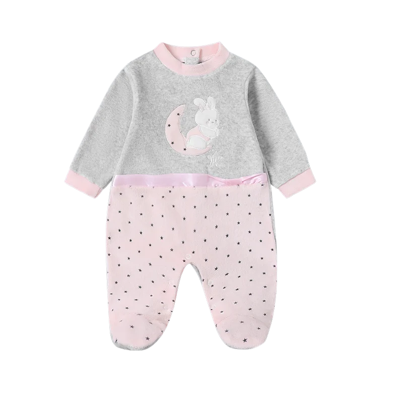 Autumn New High Quality Velvet New Born Baby Romper Girl Casual Lovable Footies Jumpsuit Rompers Baby Girl Clothing 0-12m
