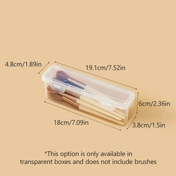 Travel Portable Transparent Cosmetic Brush Storage Box with Dust Cover (Onesize)