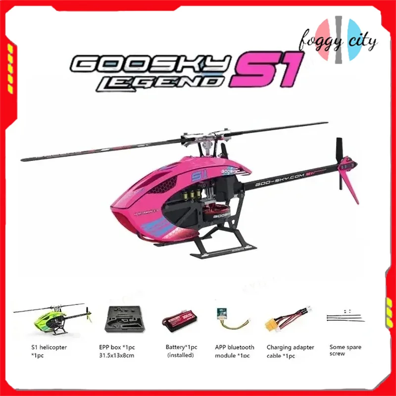 

Goosky S1 BNF 6ch 3d Stunt Double Brushless Motor Direct Drive Motor Flybarless Direct-drive Rc Helicopter Toys Gifts