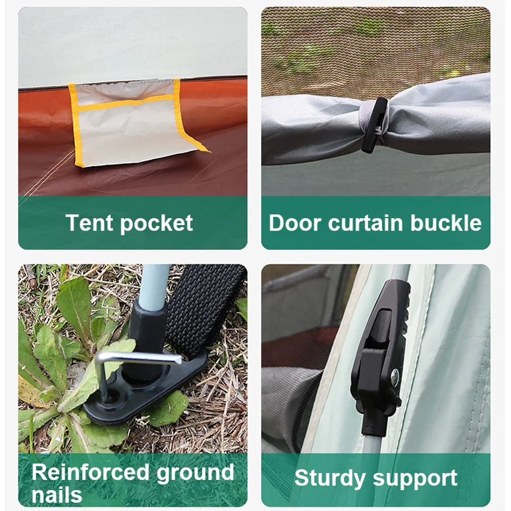 One-Touch Automatic Tent, Ultralight Waterproof 4-Season Backpacking Tent for 3-8 Person, Portable Outdoor Hiking & Camping Tent