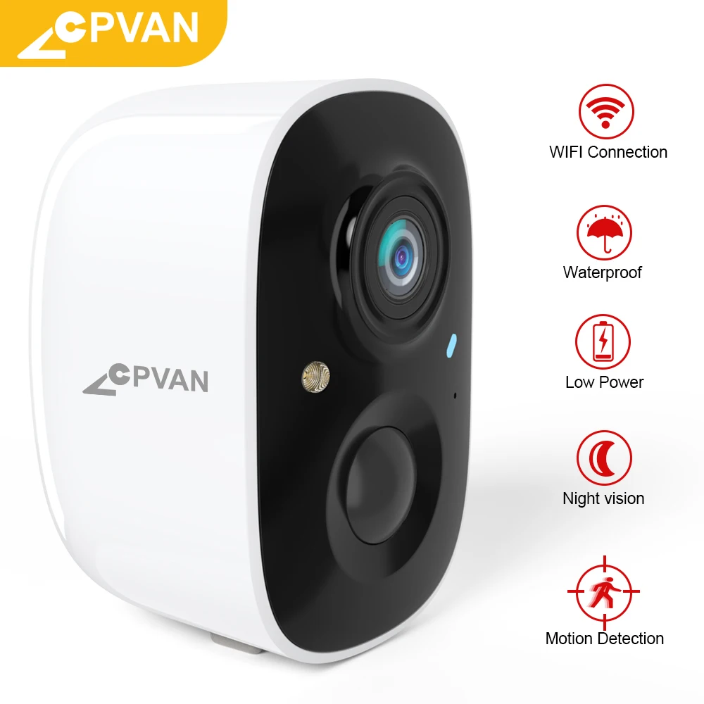 Cpvan Spotlight Wifi Camera Ip 1080P Full Hd Visione Notturna A Colori Pir 2 Vie Audio 2Mp Telecamera Di Sicurezza Domestica Per Interni All'Aperto