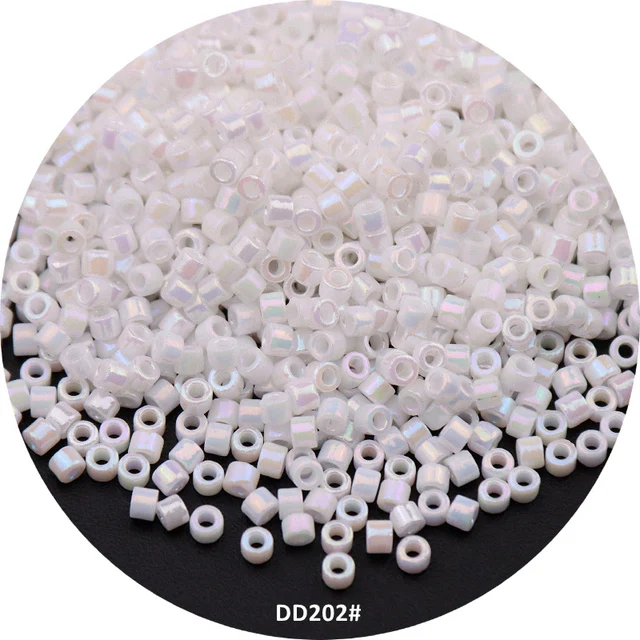 Glass Beads 1000pcs 11/0 DB 1.3x1.6mm AB Cream Macaron Color Uniform for DIY Jewelry Making