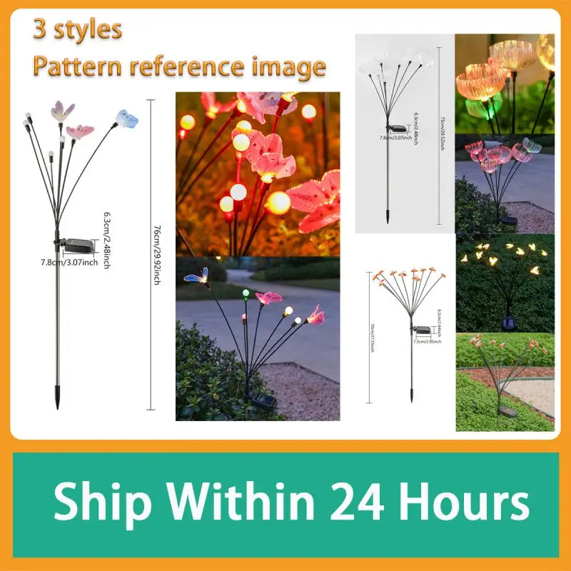 

Solar Lights Outdoor Waterproof Butterfly Lawn Lights Garden Sunlight Powered Landscape Lights Garden Decoration Lamp 2 Modes