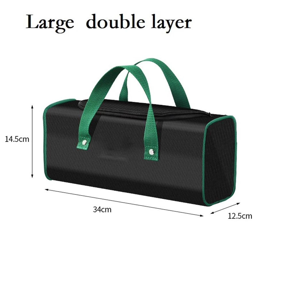 

Водонепроницаемая сумка для инструментов электрика, износостойкая ткань Оксфорд, портативная и вместительная, устойчивая к разрыву, черного и зеленого цвета