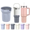 muti color silicone cup protection case storage vacuum bottle compatitable for Stanley 40oz anti slip scratch resistant