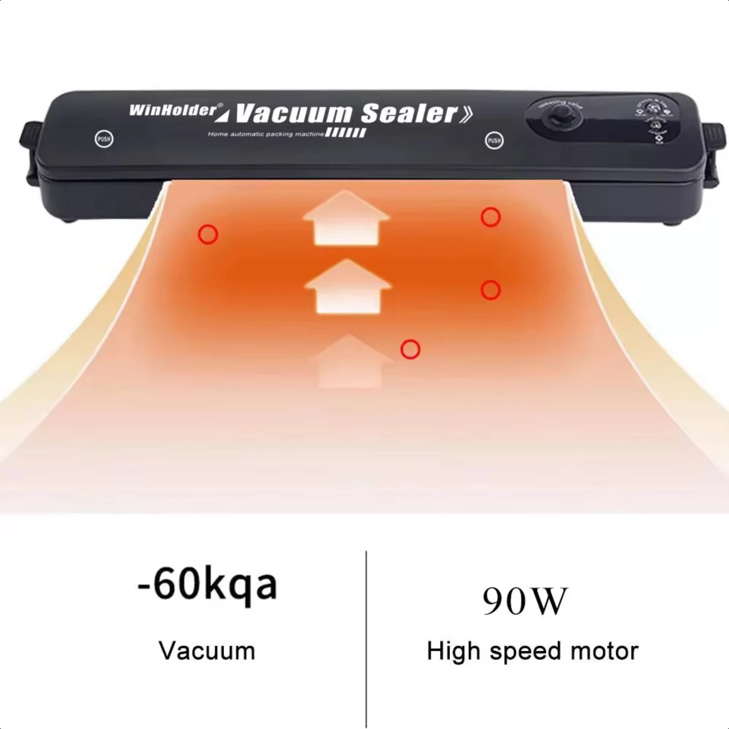 New Portable  3 IN 1 Vacuum Sealer Machine Automatic Food Preservation  Dry Wet Vaccum Packing with Free 10 Sealing Bags 2