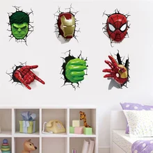 Cartoon Avenger Wall Stickers For Kids Room Children Bedroom  Decor Home Movie Mural Boys room fridge decor