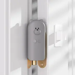 Child Safety Silicone Door Stopper and Finger Protector (Grey)