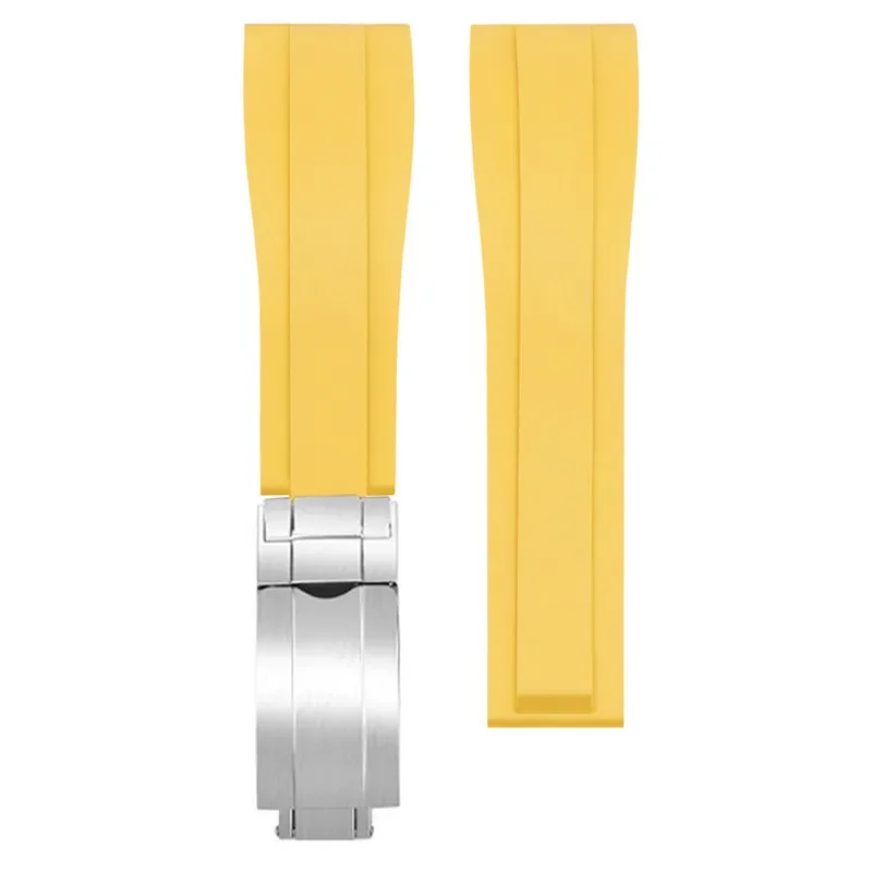 Luxury Waterproof TPU Rubber Watch Band with Stainless Steel Folding Buckle