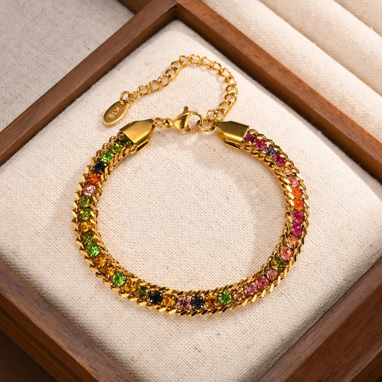Bracciale Donna In Pietra Naturale Con Perle D'acqua Dolce E Tormalina, Placcato Oro, Regalo Per Mamma