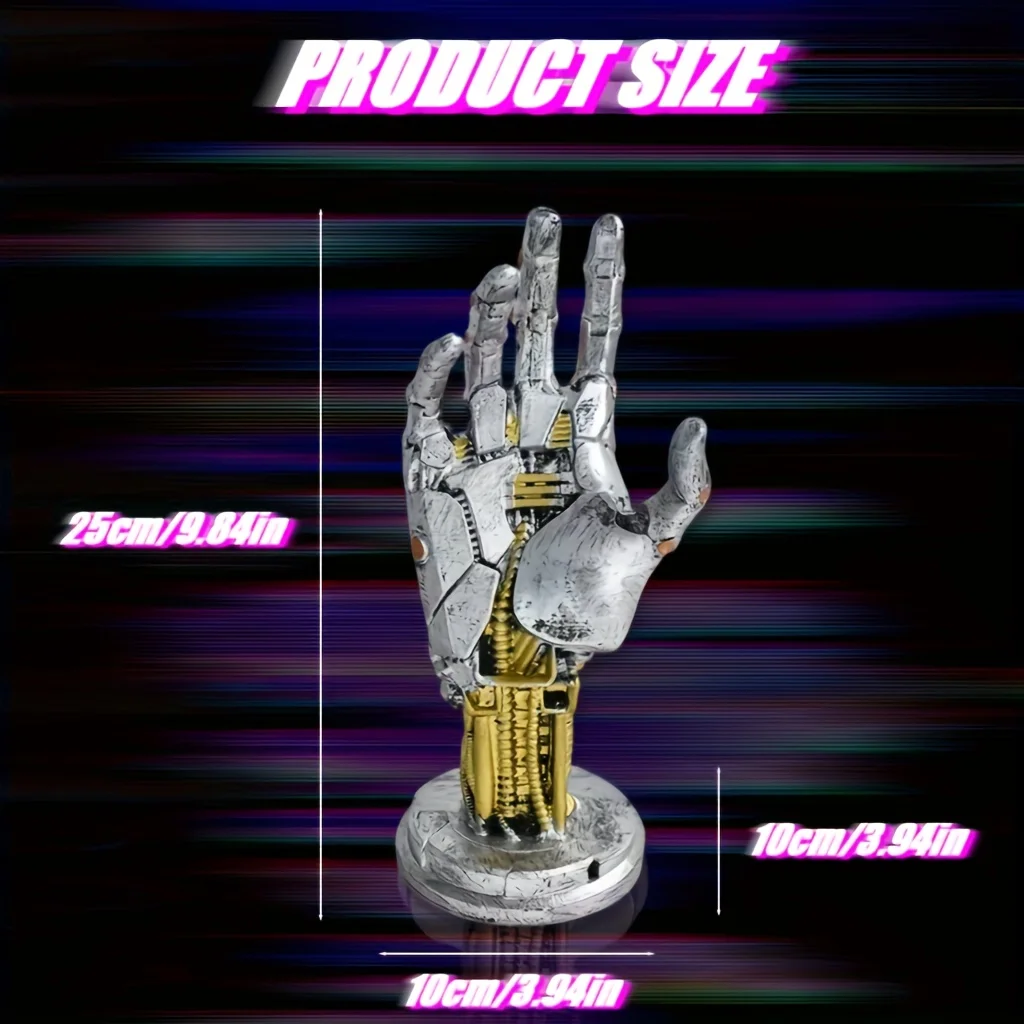 Futuristic Cyberpunk Mechanical Arm - 3-in-1 Game Controller Stand & Ergonomic Desktop Decor