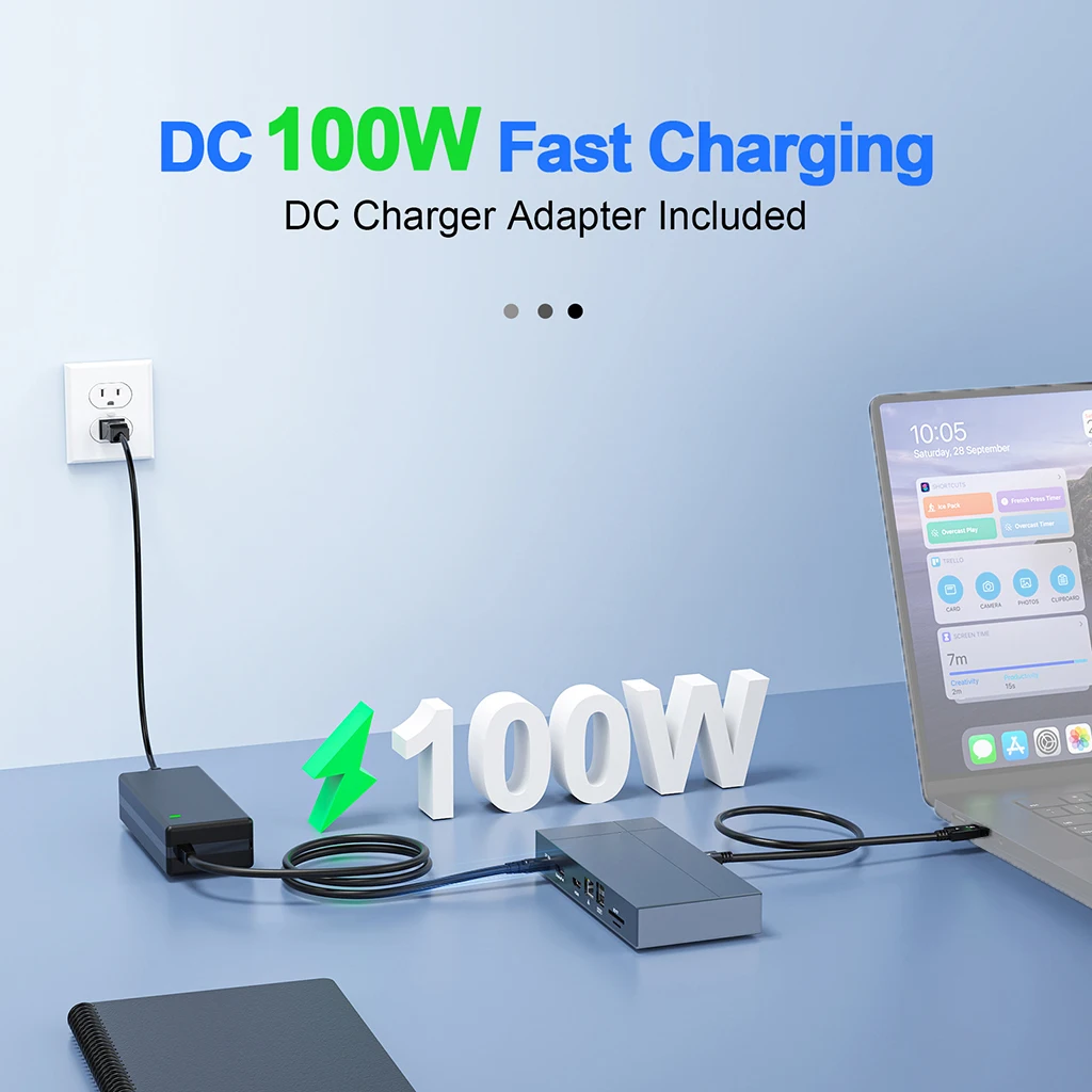 13-in-1 호환-Thunderbolt4 USB 4.0 도킹 스테이션 Type-C 8K 30Hz 디스플레이 비디오 포트 노트북용 외부 그래픽 카드