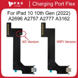 Premium Charging Port Flex Cable for iPad - USB Dock Connector Plug Ribbon (5/10 Pack) (5PCS 4G White)
