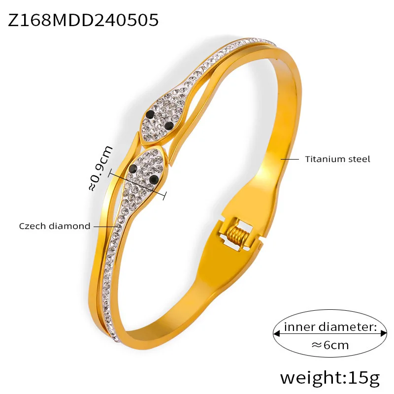 Bracciale A Farfalla In Acciaio Inox Placcato Oro 18 Carati Con Strass, Bracciale A Manica Regolabile Per Donna, Gioielli Minimalisti