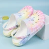 Women's Tie-Dye Pattern Clogs, Slip On Lightweight Two-Way Wear Garden Clogs, Non-Slip Summer Beach Garden Slides 3