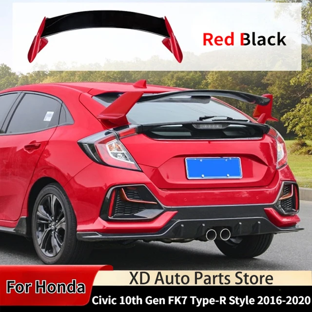 For Honda Civic10th Gen FK7 2016-2020 Hatchback Rear Spoiler Type-R Style Tuning Roof Wing Trunk Lip Decoration Body Kits Tuning 1