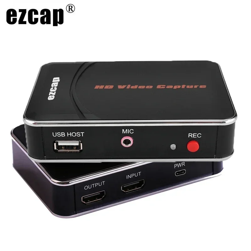 1080p HDMI Video Capture Card video capture card Game Recorder for DVD TV Box Camera Laptop PC Video Recording To USB Flash Drive Mic in HDMI Loop