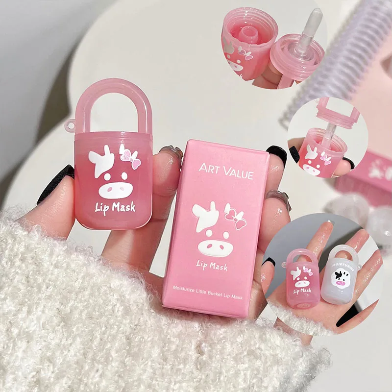 Lip Oil Night Sleep Maintenance Care Peach Jelly Lip Balm Moisturizing Long Lasting Anti-Cracking Plumper Korean Cosmetics