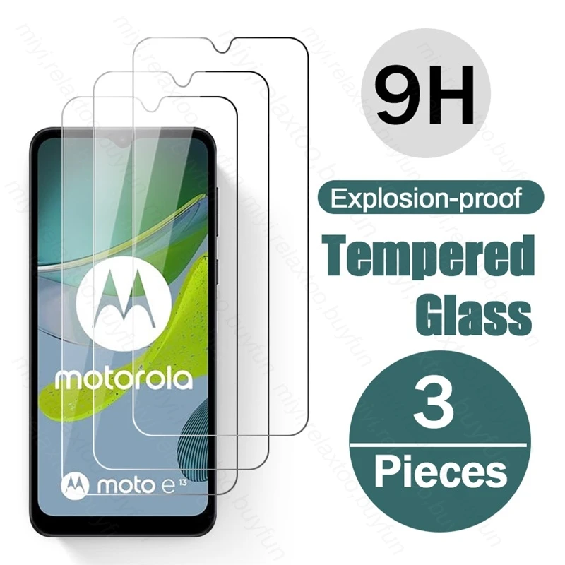

3PCS Tempered Glass Screen Protector For Motorola Moto E13 4G Full Cover Protective Glass On MotoE13 E 13 13E 4G 6.5" Phone Film