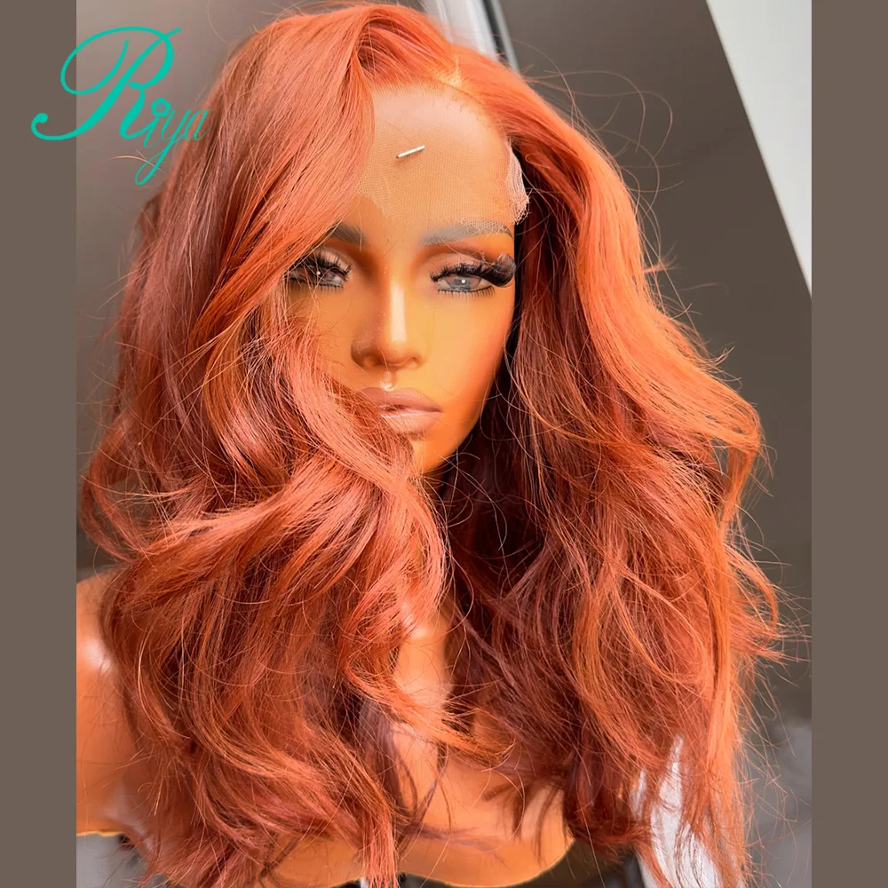 Loose Wave Orange Ginger Color Wig 360 Full Lace Glueless Wig Body Wave 4x4 5x7 Pre-cut Lace For Black Women Human Hair