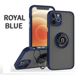 360° Rotation Magnetic Bracket Case Cover with Stand Function for ZTE Blade V40 Vita (Royal Blue)