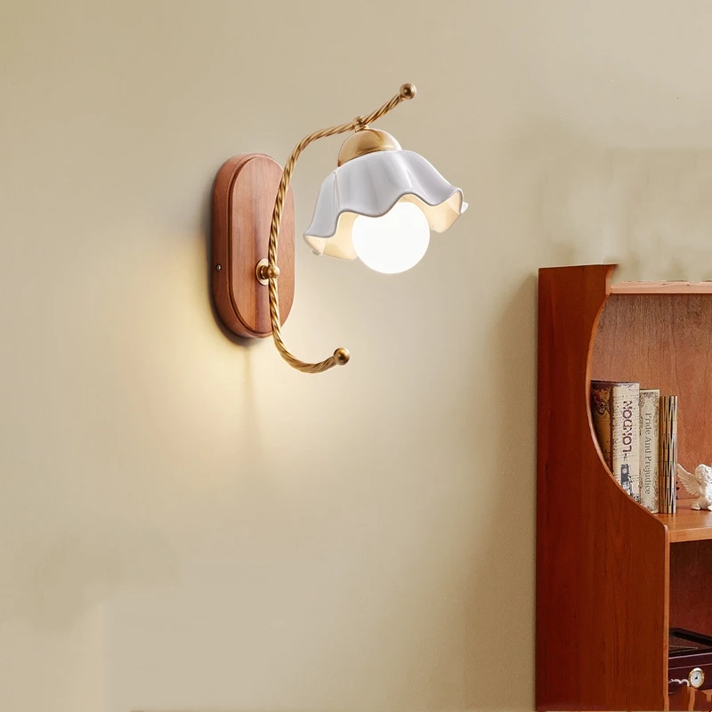 LED Modern Wall Lamp Indoor lighting Nordic Fabric Retro Wall Lamps For Home Bedroom Bedside Bohemia Hotel Light Wall sconce Art