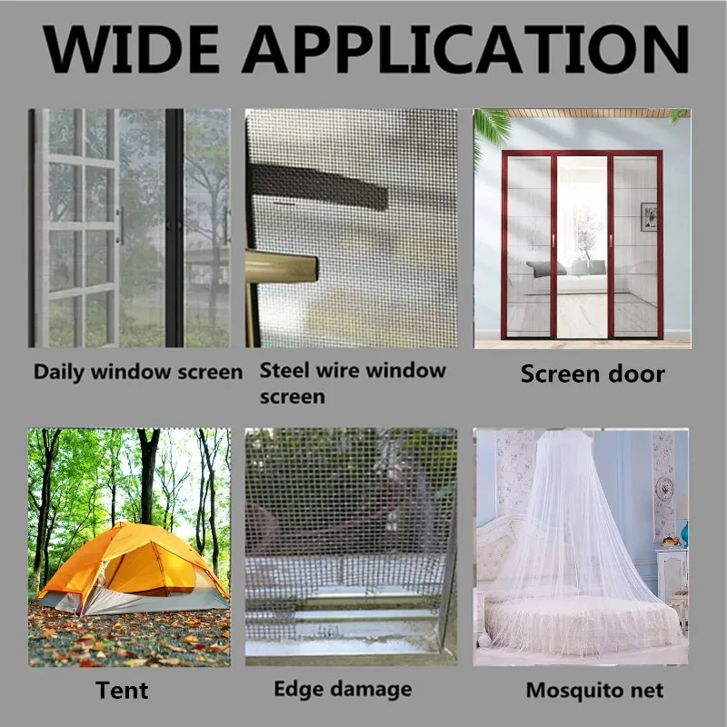 Anti-mosquito Window Screen Repair Tape Self Adhesive Mesh Tape Door Window Mosquito Net Patch Strong Adhesive Sash Repair