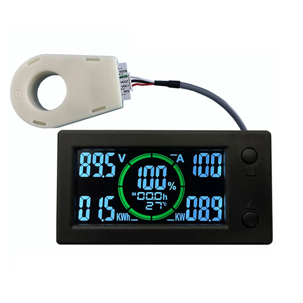 

1SET Battery Monitor Hall Coulomb Tester Digital Voltmeter Ammeter AH Voltage Meter 100*80*60 Mm Measurement Analysis Instrume