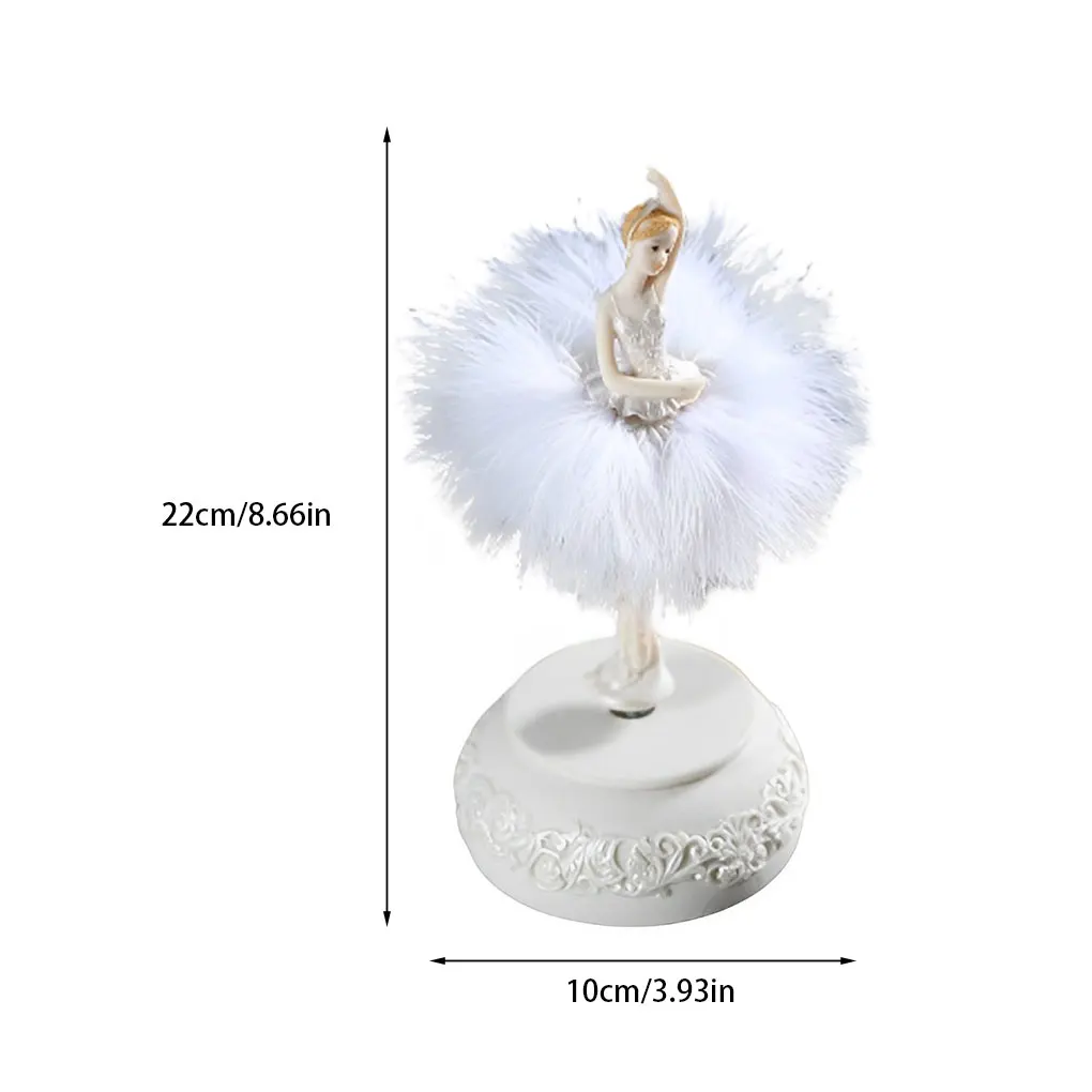 Ballerina Musical Box Elegant Dancing Girl Crafts Figurines Boxes Friend Desktop Wedding Birthday Christmas Gift