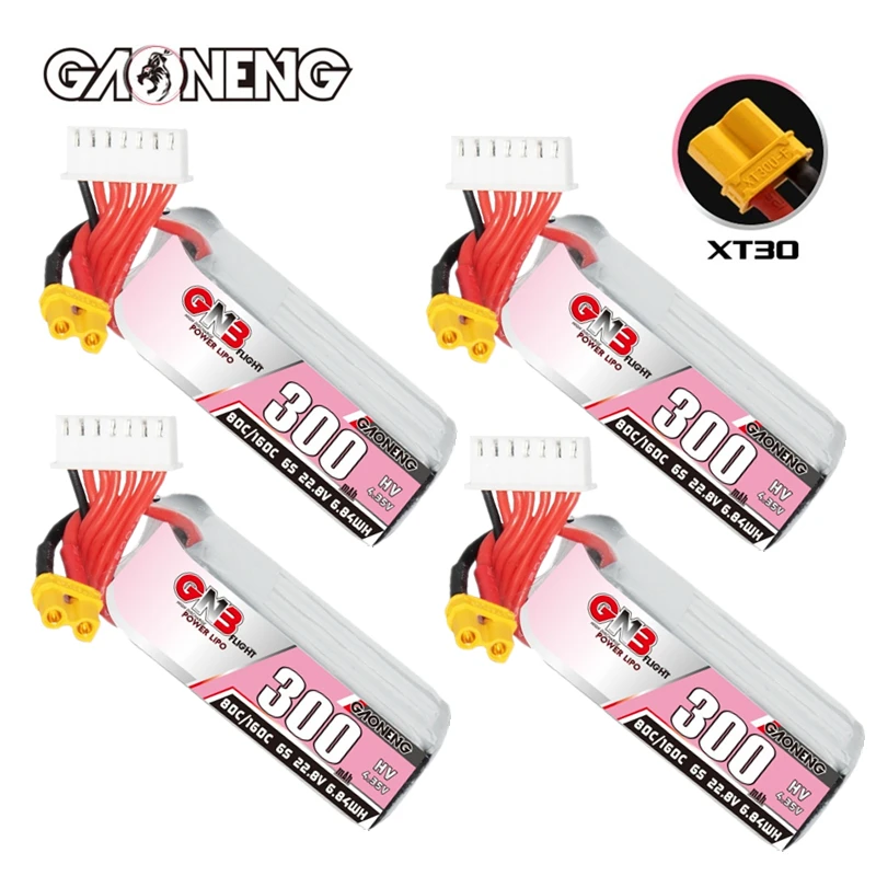 Gaoneng Gnb 6S 22.8V 300Mah Lipo Batteria 3 Pollici Stuzzicadenti Drone Cine Whoop Cinelog Cinewhoop Parti 80C/160C 22.8V Batteria Xt30