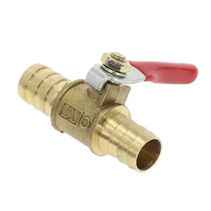 1/4 6mm 8mm 10mm 12mm Ball Faucet Shutoff Ball Valve Hose Barb Inline Water Oil Air Gas Fuel Line Small Brass Valve