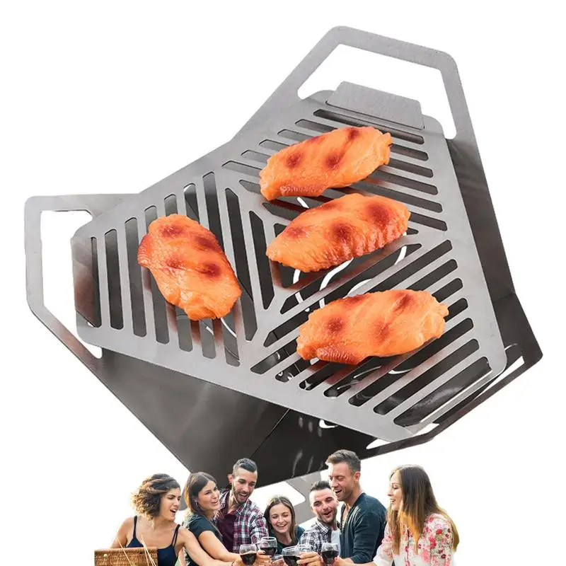 Mini Bbq Grill Fornello Rimovibile Griglia Per Barbecue In Acciaio Inox Griglia Per Barbecue Lotus Per Picnic In Campeggio E Cucina All'Aperto