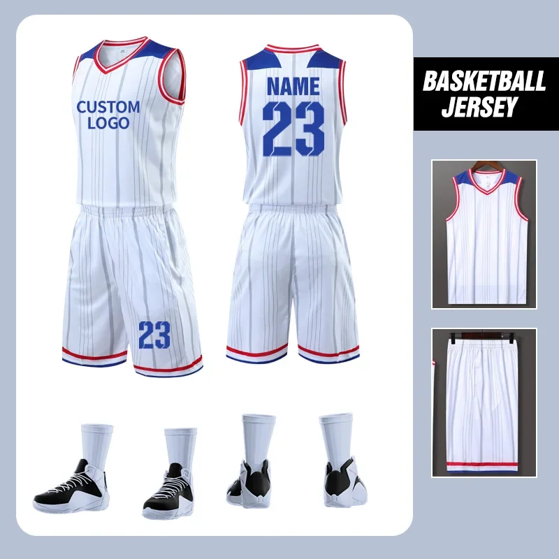 Polyester Basketball Jersey Quick Dry Mesh Breathable Sport Training Plus Size Basketball Uniform For Men'S LQ310