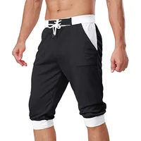 New Summer Fashion Outdoor Leisure Sports Fitness Feet Tide Brand Mesh Five-point Color Matching Men's Shorts 2