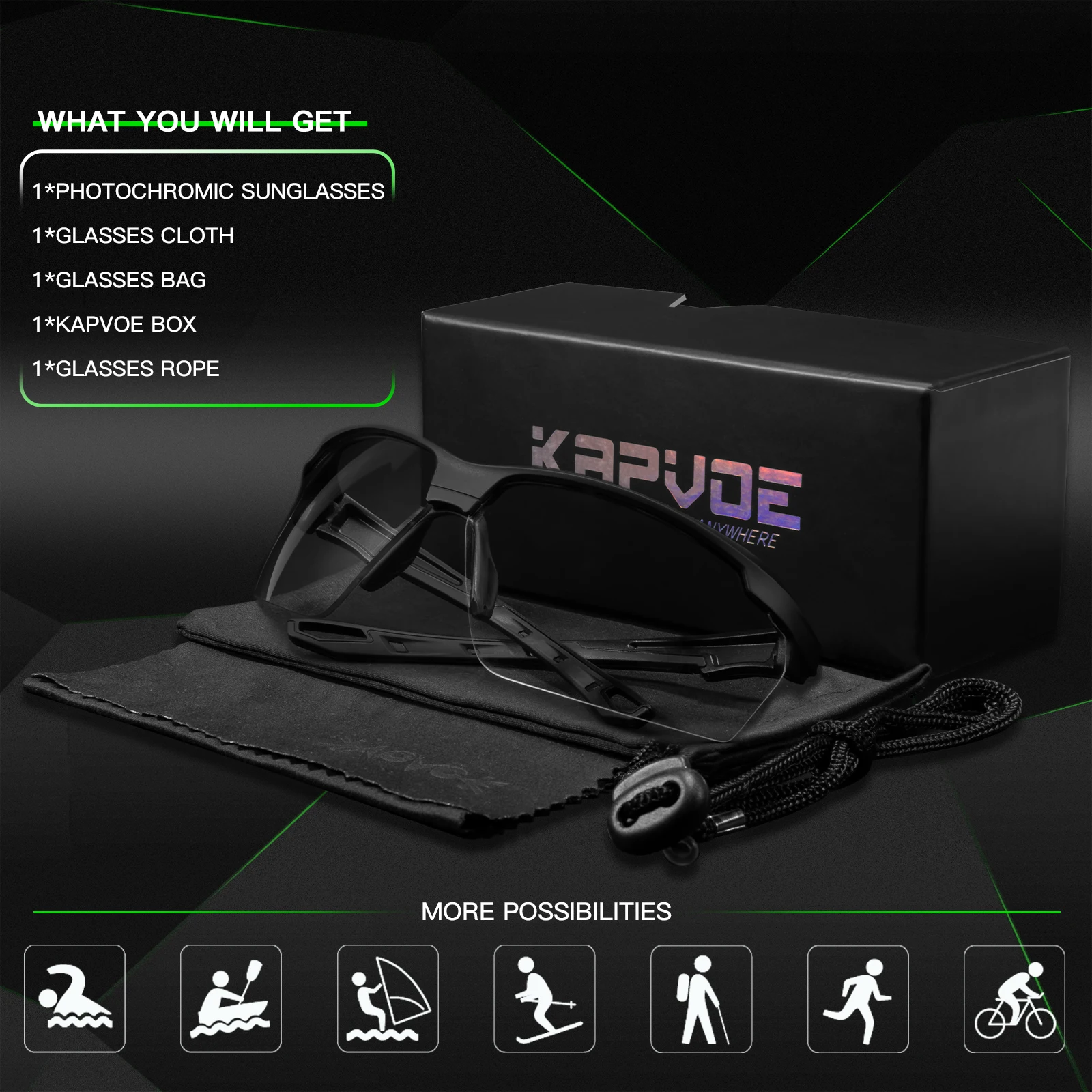 Kapvoe Explosion Proof Hunting CS War Game Eyewear Outdoor Airsoft Shooting Glasses Polarized Men Shockproof Tactical Goggles