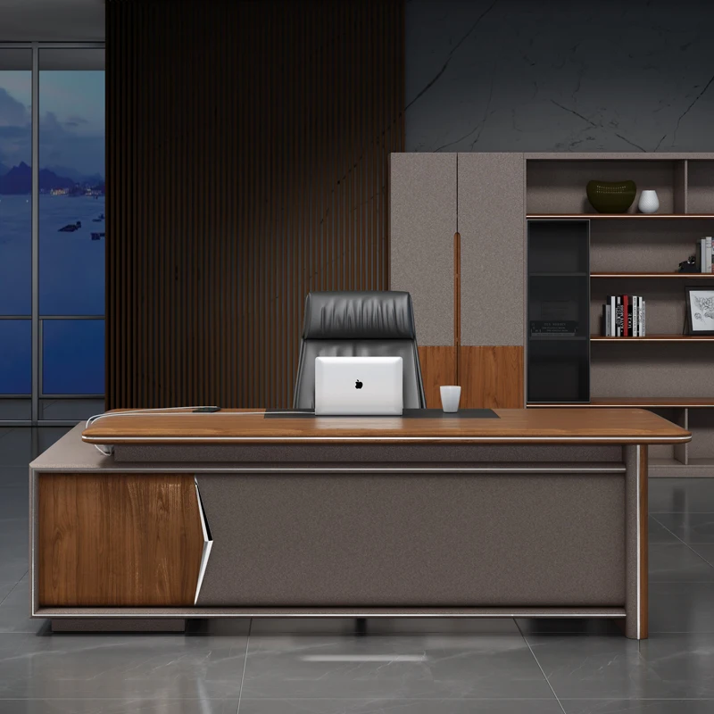 Writing Corner Work Desk Reception Boss Reception Wooden Executive Table Modern Shelf Escritorio Con Cajones Office Furniture shelf writing desk gaming desktop monitor storage drawers office desks desktop wooden reception scrivanie per ufficio furniture