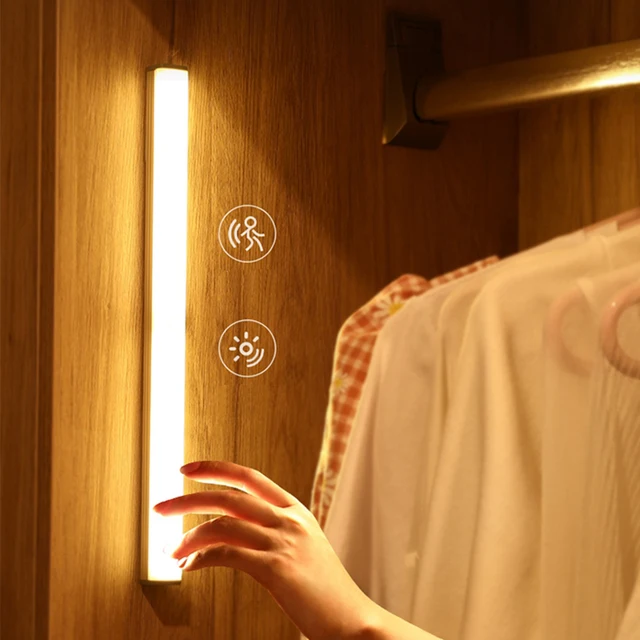 Wireless LED Night Light Motion Sensor Light Closet Night Lamp For Kitchen Bedroom Detector Light Cabinet Staircase Backlight 5