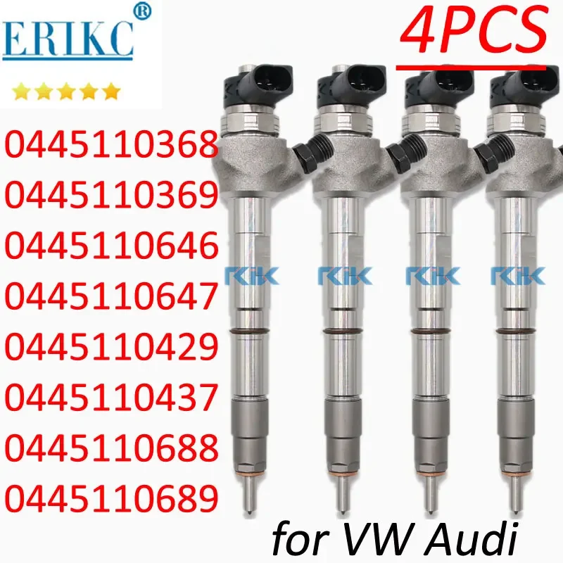 

0445110369 03L130277J Inyector Nozzle 0445110429 Diesel Fuel Injector 0445110368 for VW Audi 2,0 TDI 03L130277Q BOSCH 0445110437