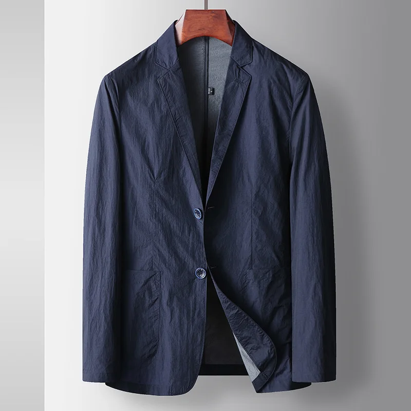 Black Suit Men Spring Summer Thin Small Suit Business Casual Clothes Trendy Single West Men Soild Color Coats men suit jacket