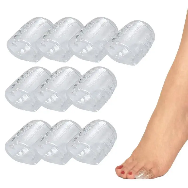 Silicone Toe Protectors Breathable Toe Covers Silicone Toe Caps 10 Pcs Small Elastic Toe Caps Soft Toe Cover Protector For Corns 5pcs finger tips guard silicone finger protectors anti scratch finger pads grips finger protector covers for sewing repairing