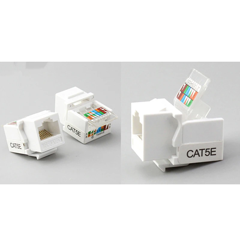 이더넷 네트워크 키스톤 잭클립 모듈, 벽 플러그 커넥터, RJ45 CAT5e, 10 개