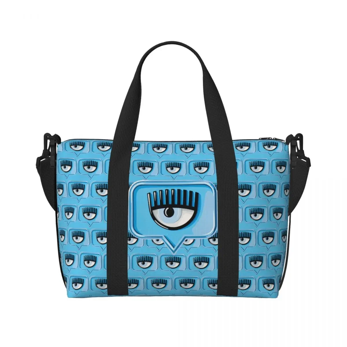 Fashion Eyes F-FerragniS C-ChiaraS Beach Tote Bag Women Big Compartment Beach Gym Travel Bags