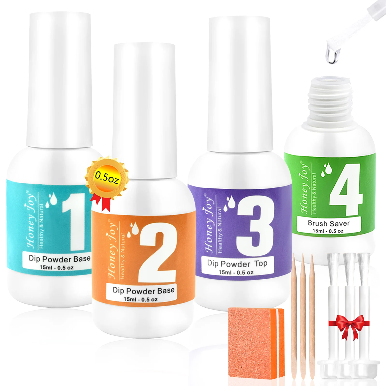Nail Primer Nail Dehydrator 15ml Dipping Powder System Liquid Set Gel Base Top Activator Brush Saver No Lamp Cure Dip Powder Nails Natural Dry