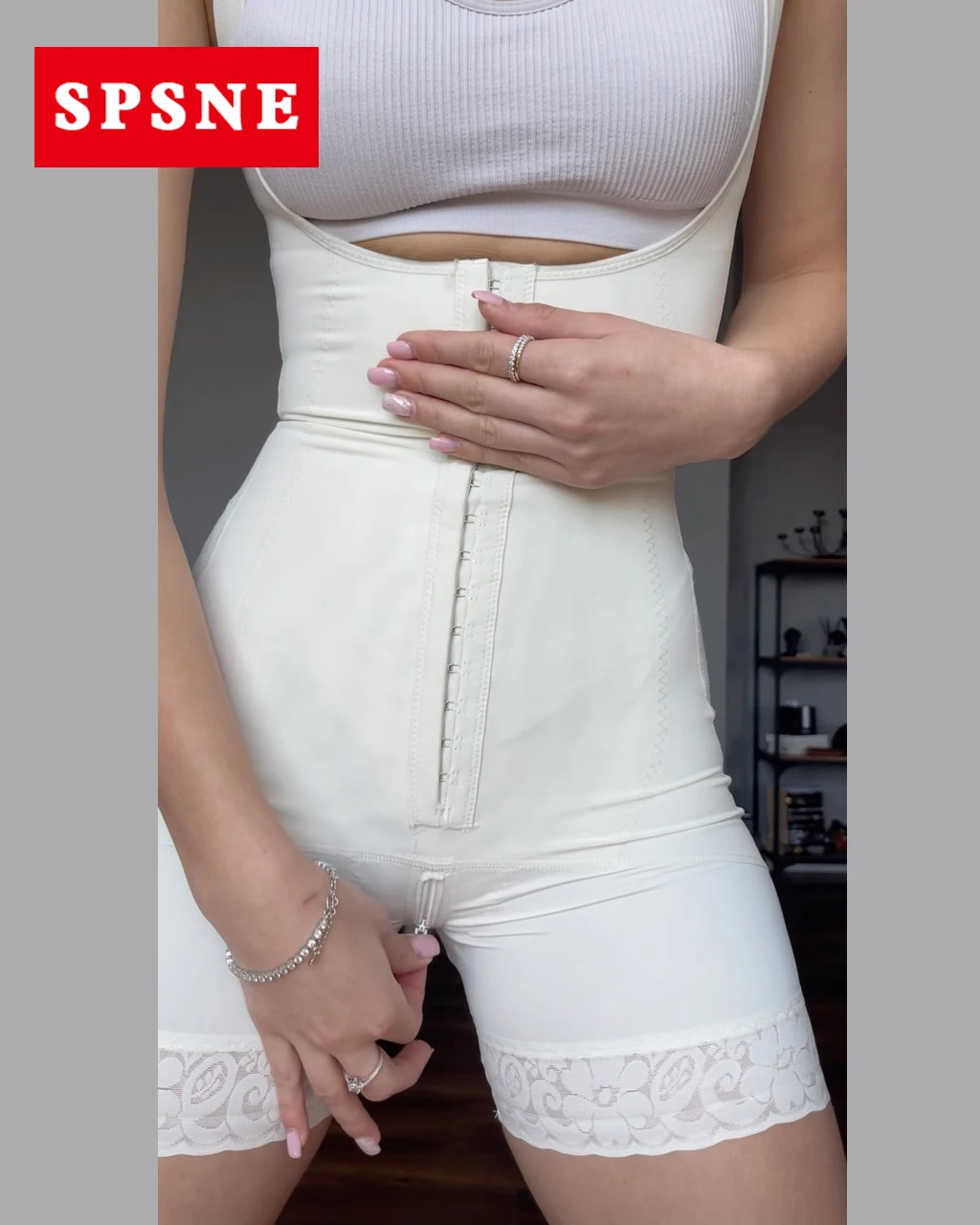 

High Compression Body Shapewear Breasted One Piece Bodysuit Postoperative Slimming Panties Belly Girdle With Zipper