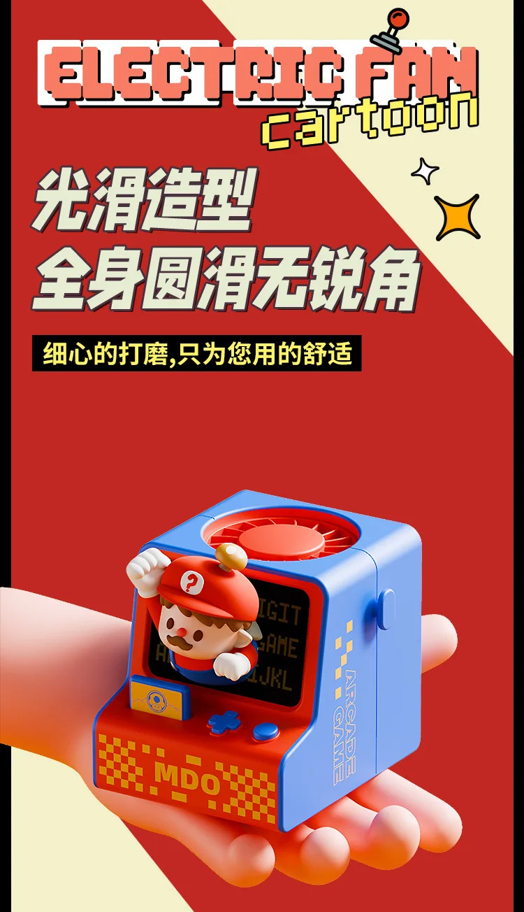 Mini Fan Cartoon halterneck fan USB charging lazy fan portable handheld outdoor mini bladeless small fan 5