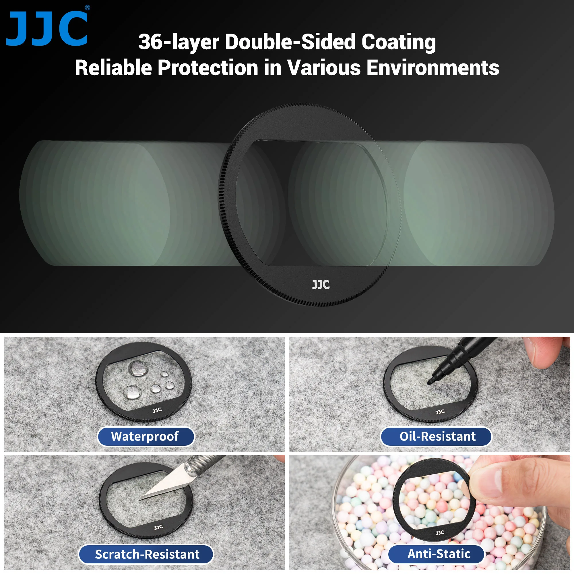 JJC 49mm UV Filter MC Ultra Slim Multi Beschichtet Objektiv Filter für Canon M50