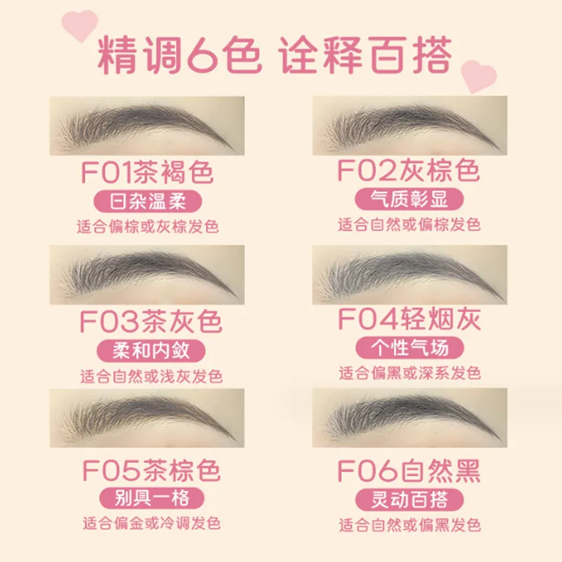 VEECCI Slim Eyebrow Pencil Waterproof Matte Makeup Double Head Lasting Non-Smudged Eye Brow Pen Tint with Brush Cosmetics 3