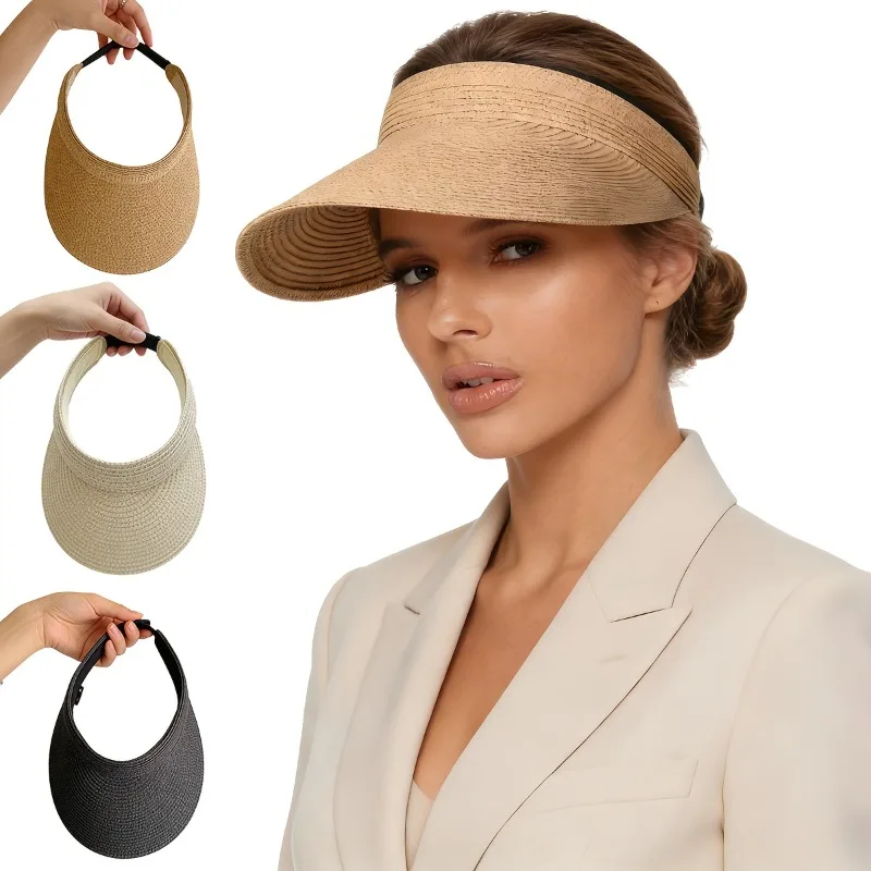 Sombrero de sol mujer ala ancha plegable para playa y senderismo_voghion.com