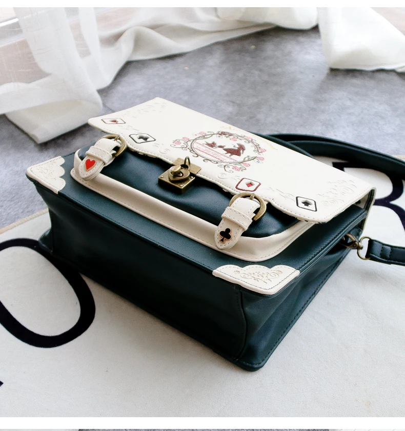 JIAERDI Gothic Lolita Briefcase Backpack Women Vintage Jk Schoolbag Messenger Bag Female Japanese Harajuku Kawaii Y2k Handbags