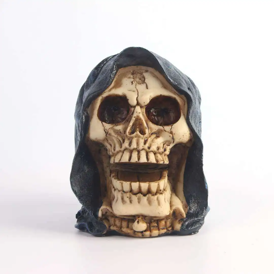 

Resin Skull for Halloween Decor Human Head Skeleton Statue Collectible Halloween Decoration Home Decor Party Horror Props